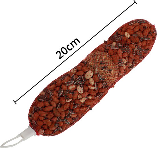 Topdiervoeding Pinda Mixslinger Met 1 Mezenbol -10 x 500 gram -Tuinvogelvoer