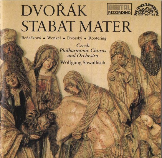 Albumhoes Dvořák Stabat Mater met de tekst 'Digital Recording Supraphon' in een witte rechthoek.