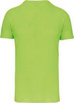 Limoengroen T-shirt met V-hals merk Kariban maat 4XL
