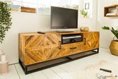 Massive TV-Board 160 cm Mango Wood industrieel ontwerp