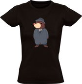 Molletje T-shirt femme taupe | agent | détective | à l'abri | mignon | loupe | recherche