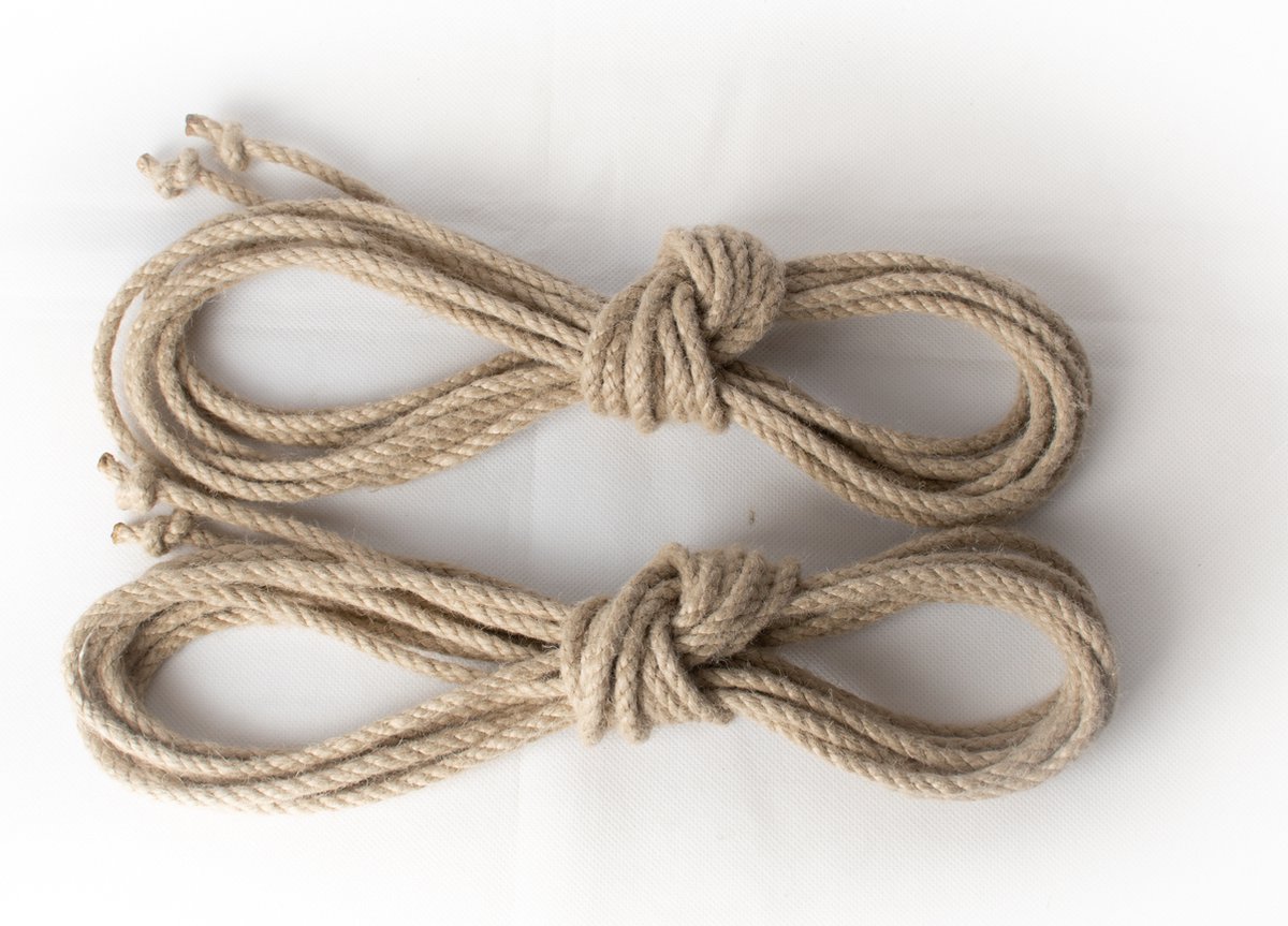 Shibari Touw set van 2 x 10 meter | 6mm dik | Synthetische hennep | Hempex / Spleitex | Hoogwaardig | Bondage