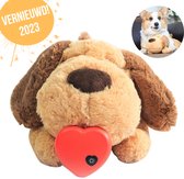 Knuffel Met Hartslag 2023 Voor Puppy's - Zacht Speelgoed - Hondenknuffel met Hartslag - Wonderknuffel Snuggle Puppy - Knuffel Hond