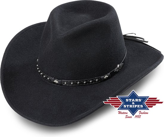 Chapeau feutre S&S Reno noir taille XL