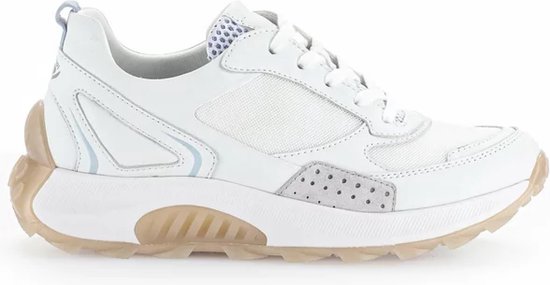 Gabor rollingsoft sensitive 26.915.50 - dames rollende wandelsneaker - wit - (EU) (UK)