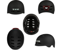 Fietshelm met verlichting: De 2 in 1 bundel van Zenxstore met een profesional bike front light en Warning light helmet