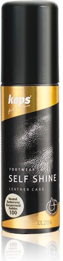 Kaps Selfshine - Vloeistof voor alle soorten gladleer, verzorgt het leer en geeft glans - (106) Donker Bruin - 75ml