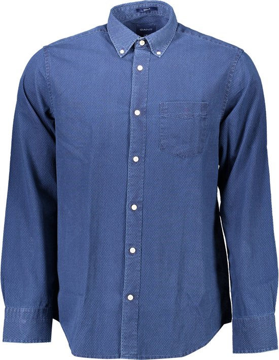 Gant Overhemd Blauw S Heren
