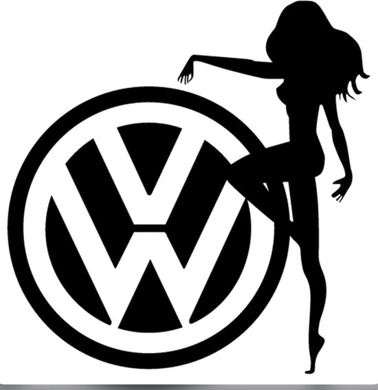 Sexy Volkswagen Autosticker Muursticker Raamsticker Laptopsticker Wit Bol 