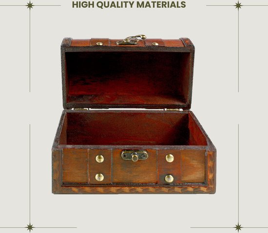 Schatkist Hout Bloem - 12,5 cm x 9 cm x 9 cm - Spirituele winkel