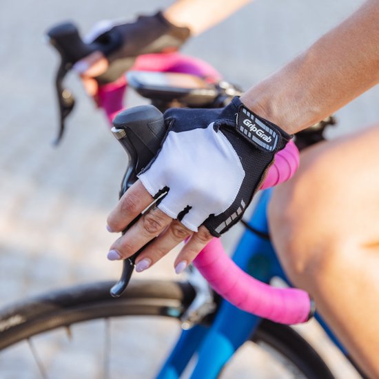 GripGrab - ProGel Padded Korte Vinger Zomer Fietshandschoenen Wielrenhandschoenen met Padding - Wit - Unisex - Maat XL van Gripgrab — afbeelding 4