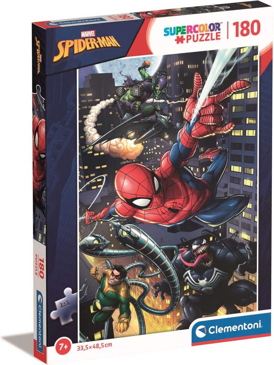 Clementoni - Puzzel - 180 Stukjes - Spiderman - Puzzel Voor Kinderen - Supercolor