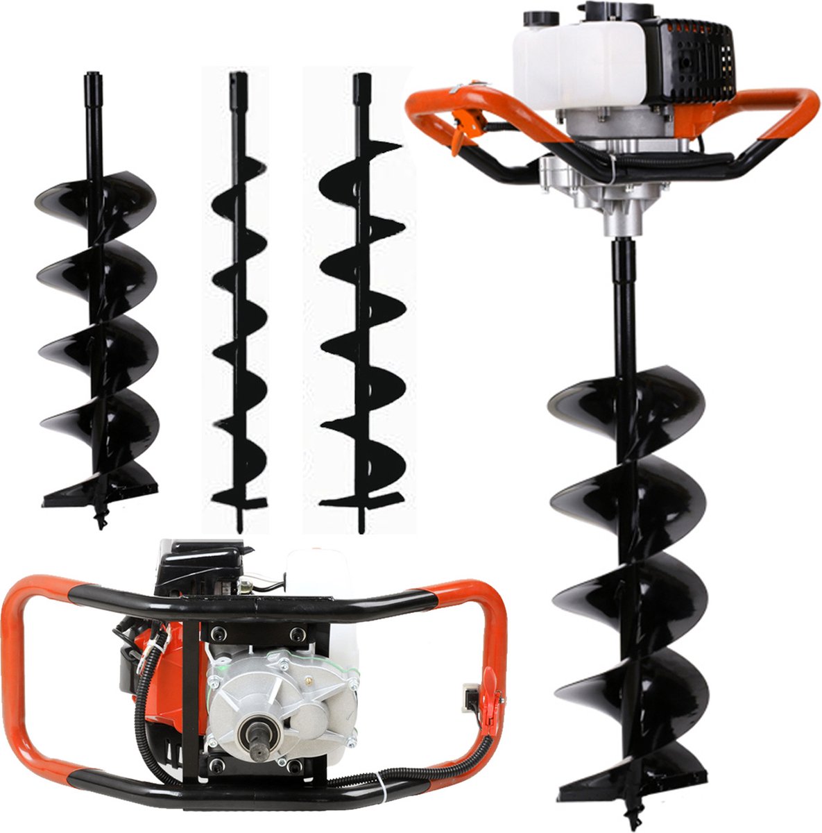 Herzberg - Grond boor - Graafmachine - Zwart - Oranje - Herzberg Professional Tools