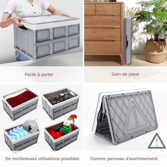 Opvouwbare Camping Opbergbox, 50 Liter Grote Inhoud, Modieuze 5-deurs Camping Box met Wielen voor in de Auto (OD Groen