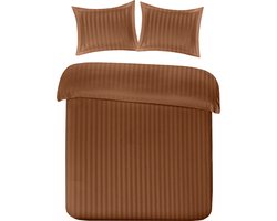 Papillon Dekbedovertrek Hotellinnen Roest Bruin - 240x200/220 cm - Katoen Satijn