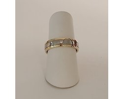 Trouwring - dames - diamant - Aller Spanninga - 111-5 - geelgoud 14 krt - palladium - korting Juwelier Verlinden St. Hubert – van €1032,= voor €765,=