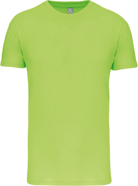Limoengroen T-shirt met ronde hals merk Kariban maat L