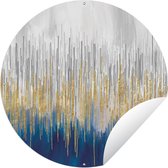 Tuincirkel Abstract - Schilderij - Olieverf - 60x60 cm - Ronde Tuinposter - Buiten