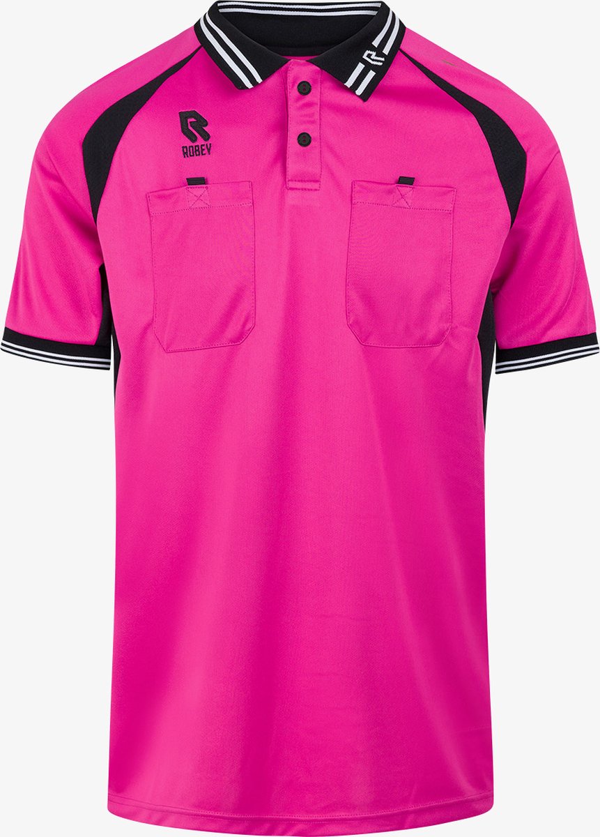Robey Scheidsrechtersshirt Korte Mouw Heren - Roze | Maat: 3XL
