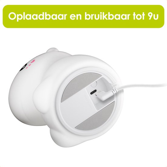 Eenhoorn nachtlampje - Oplaadbaar - Draadloos - 9 lichtkleuren - Babykamer lampje - Zacht materiaal - Droomvoeding lamp van Merkloos — afbeelding 4