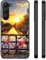 Telefoonhoesje Samsung Galaxy S23 Plus Hoesje maken met Zwarte rand Amsterdamse Grachten