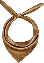 Emilie Scarves - sjaal - satijn - cognac brons - vierkant 60*60 cm