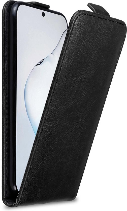 Coque Cadorabo pour Samsung Galaxy NOTE 10 PLUS en NOIR NUIT - Housse de protection au design à rabat Case Cover avec fermeture magnétique