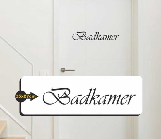 Autocollant de porte de salle de bain lettres adhésives