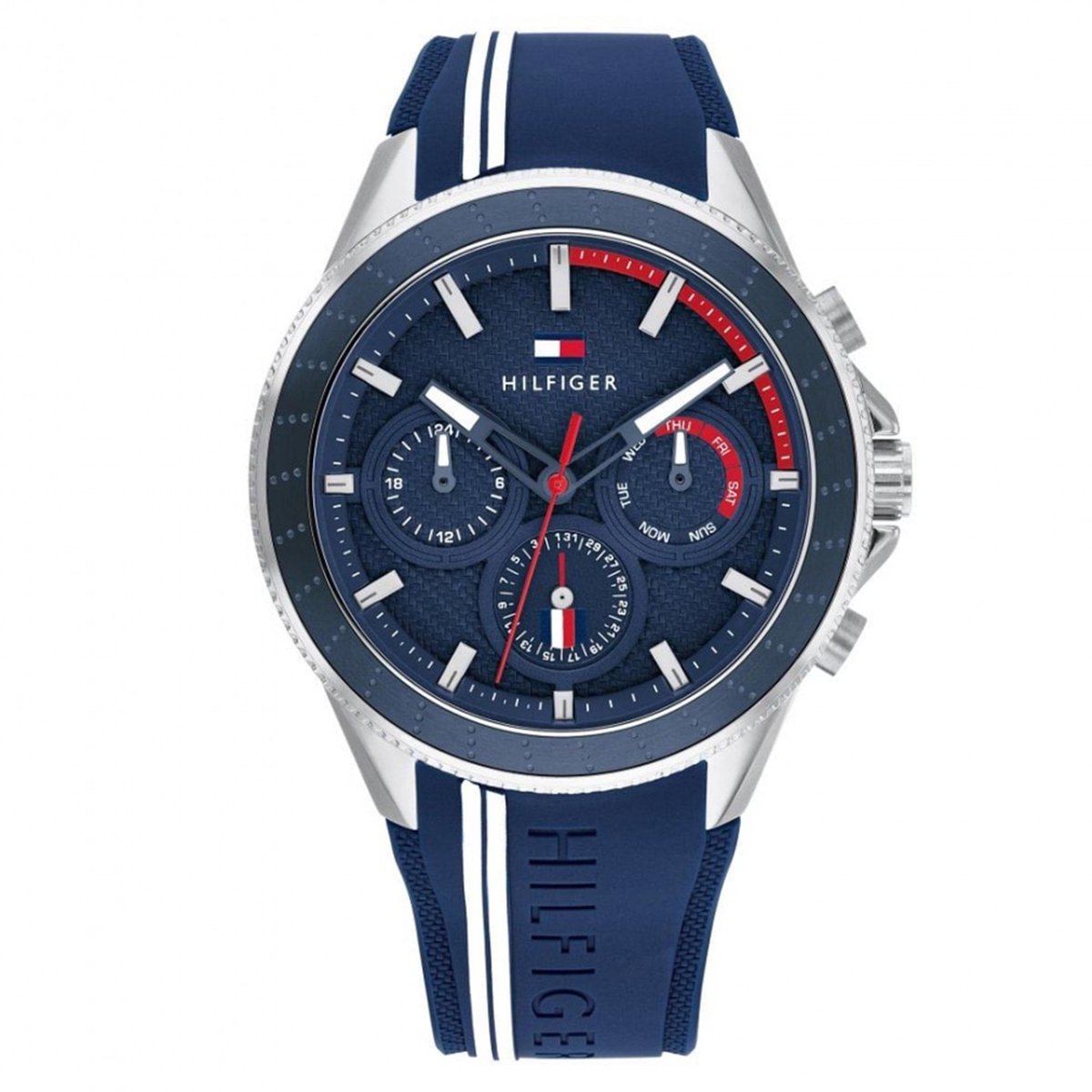 Tommy Hilfiger Aiden 1791859 Horloge - Siliconen - Blauw - Ø 45 mm