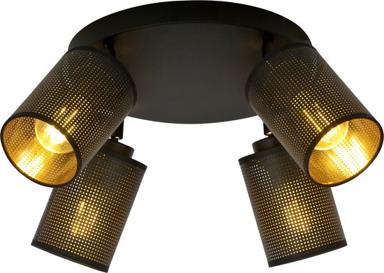 Ledl BRONX 4 Plafondlamp Zwart