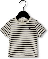 Petit Bateau Tee Shirt Mc Tops & T-shirts Baby - Shirt - Blauw/wit gestreept - Maat 68