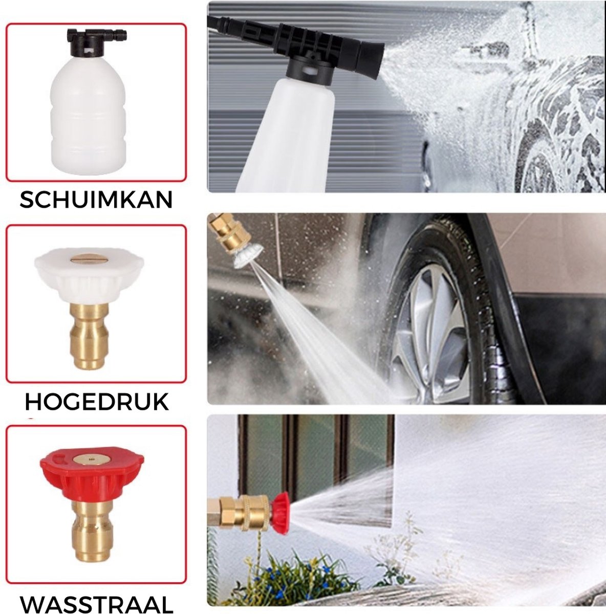YOFIDRA Accu-hogedrukreiniger, 18 V, 200 bar, draagbare