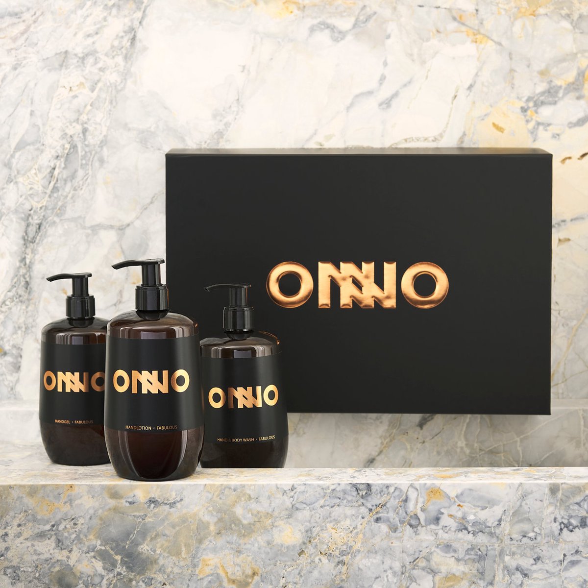 ONNO LUXE GIFTBOX 3X500ML GEUR: BLACK LILY Oudh | Musk | Leder | Patchouli