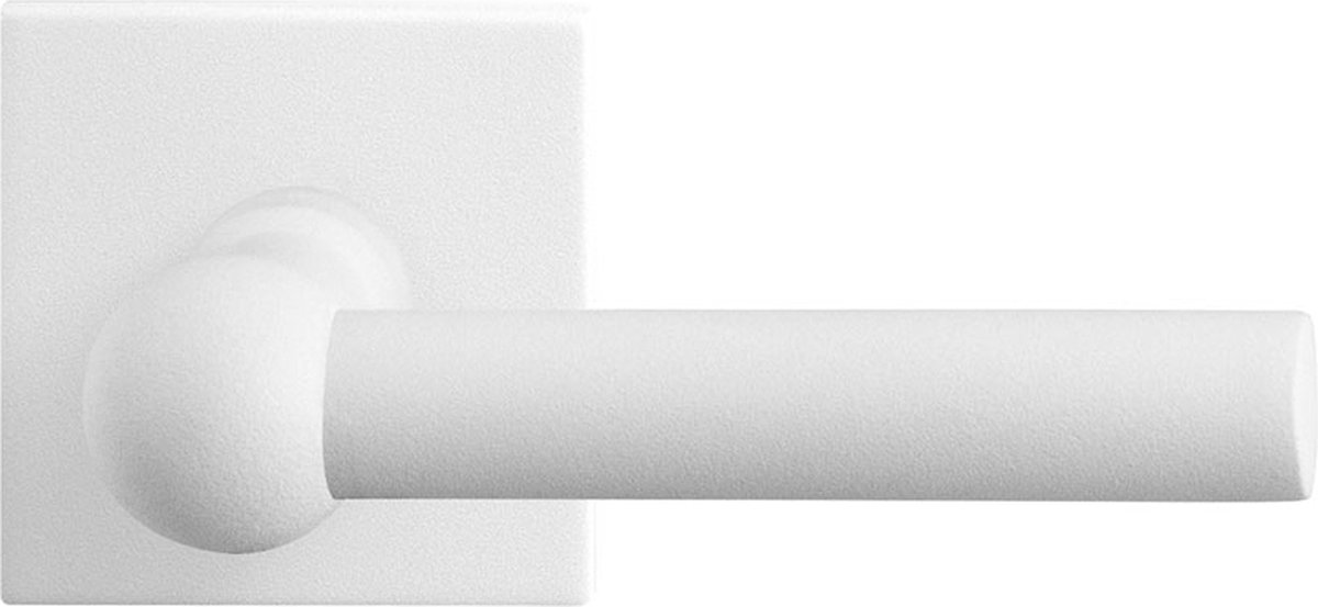 GPF8237.42 Hipi deurkruk op vierkante rozet wit, 50x50x8mm