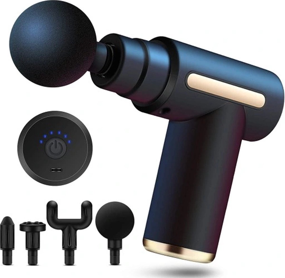 Afbeelding 2 van Massage gun - Sport en Relax Massage Apparaat - Professioneel Massage Pistool - Zwart en Grijs Massagepistool