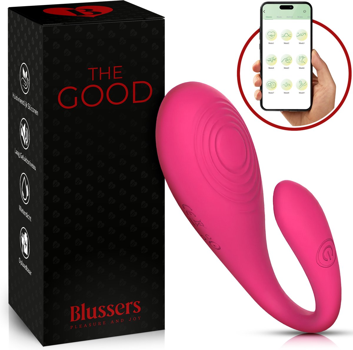 Blussers® Draagbare Vibrator voor Vrouwen - The Good® - Clitoris Stimulator - G Spot - Bedienbaar met Smartphone App -
