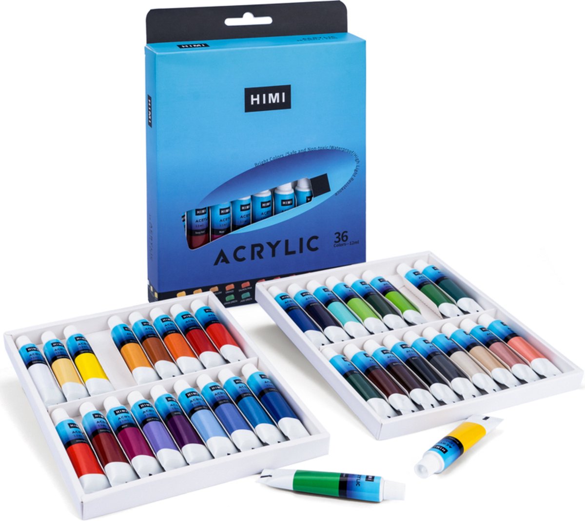 HIMI - Acrylverf set - 12ml tubes - 36 kleuren