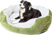 DmB Hondenmand - kleine hond - 50 x 40 cm - groen - zacht hondenbed - fleece