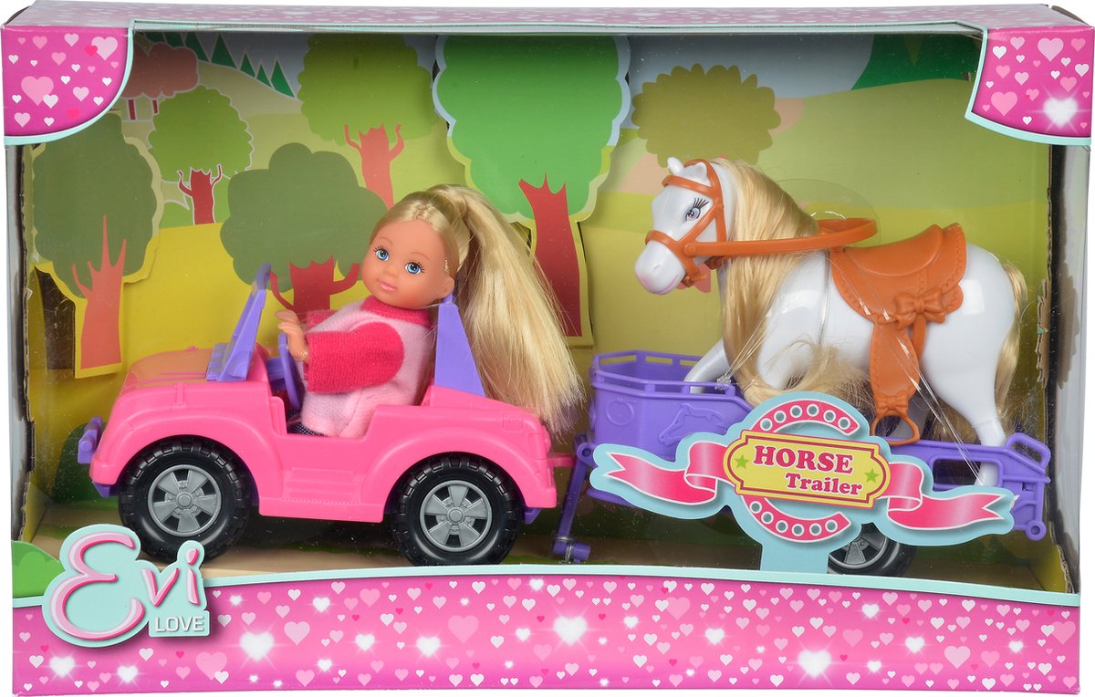 Evi Love - Jeep met Paardenaanhanger - Pop