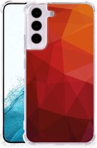Shockproof Case geschikt voor Samsung Galaxy S22 Polygon Red