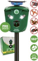 Vulpes Verjager® Ultrasone Kattenverjager op zonneenergie - Kattenschrik - Marterverjager - Waterdicht & 360° bereik - Afweermiddel voor Vogels, Katten, Muizen etc.