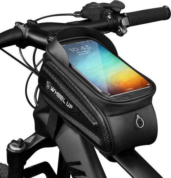 Sacoche de guidon réfléchissante Premium - Vélo de route - Résistant à l'eau - Écran tactile pour mobile - Sacoche de vélo pour cadre de guidon