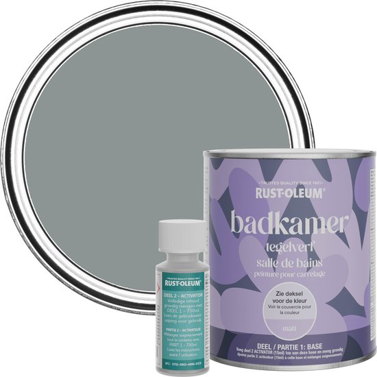 Rust-Oleum Gris Foncé Peinture Carrelage Salle De Bain Mat - Ardoise 750ml