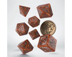 Q-Workshop The Witcher Dice Set - Geralt - De Monsterdoder (7 stuks + munt)
