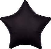 Folieballon zwart ster 43 cm
