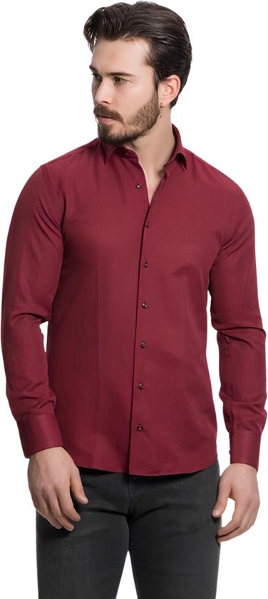 Baurotti Overhemd Slim Fit Rood