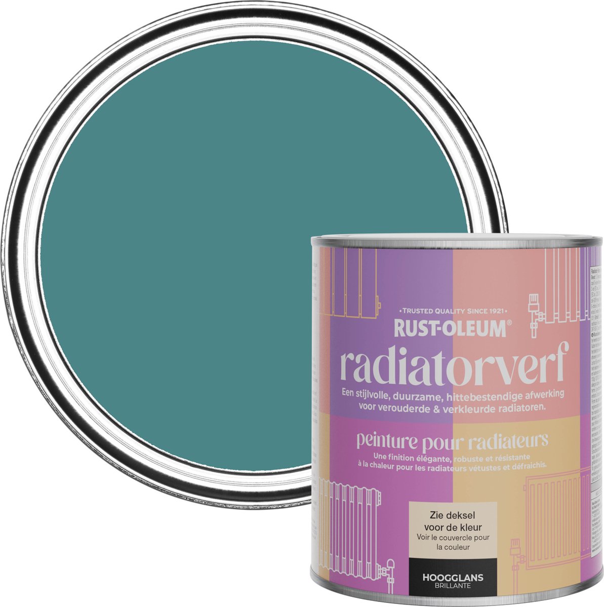 Rust-Oleum Groen Radiatorverf Hoogglans - Pauwenveer 750ml