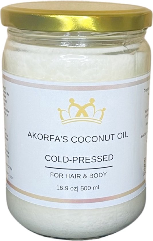 Vooruitgaan Voeding woestenij Biologische kokosolie Organic Virgin Cold Pressed Coconut Oil Puur/100%  biologisch... | bol.com