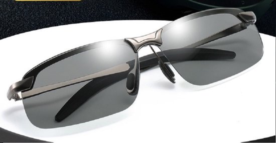 WiseGoods Premium Dag & Nachtbril Voor Auto - Nachtkijker Bril - Outdoor Brillen - Zonnebril - Veiligheid - Zonnebrillen - Zwart