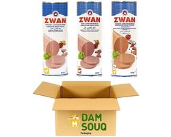Mixpakket Zwan Ingeblikt Kip en Kip Pittig en Rund (3x 850Gr) (Halal)